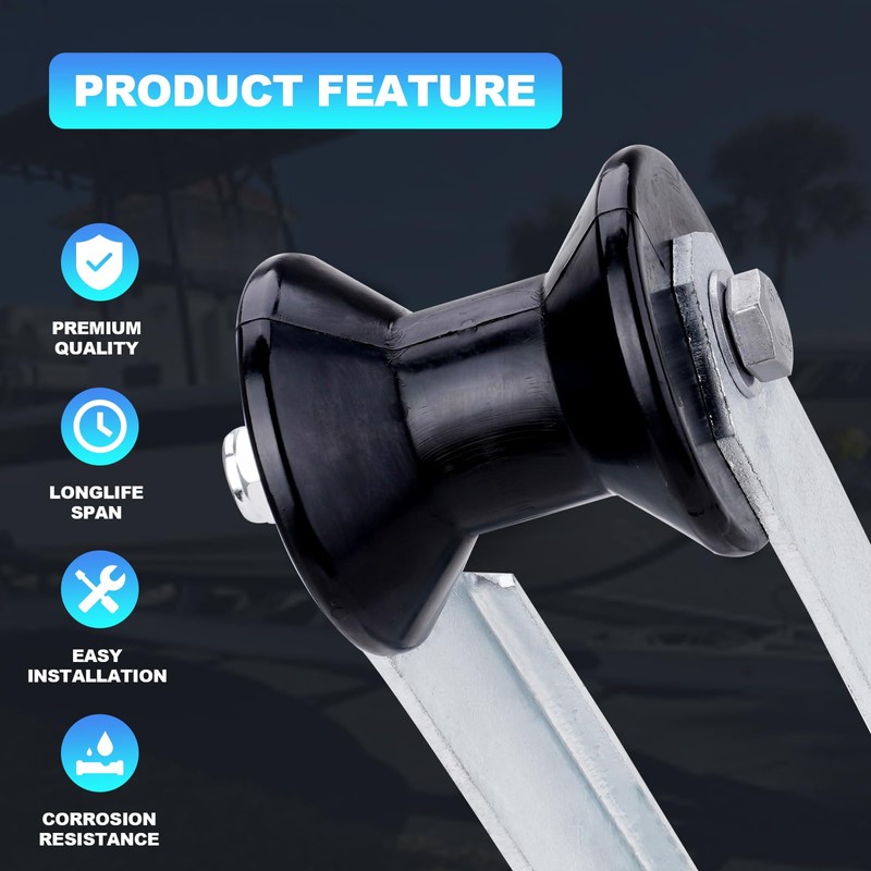 Boat Trailer Winch Stand with Roller Compatible with 3" W