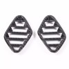Ynei ABS Carbon Fiber Dashboard Air Vent Cover Trim Fits