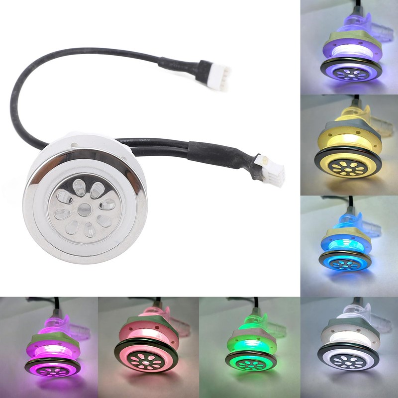 Yunir Spa Bathroom Accessory,RGB 9 Hole Air Jet Air Nozzle
