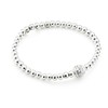 Fashion Stretchy Bracelets with Silver Beads and Disco Ball
