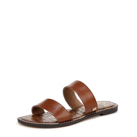 Sam Edelman Women's Gala Flat Sandal, Rich Cognac Leather, 8