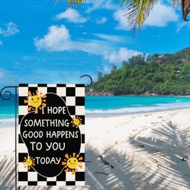 Hello Summer Colorful Flowers Flag 12x18 inches Double-sided I Hope Something Good Happens To You Today Welcome Home House Outdoor yard Decoration Flag GF1802