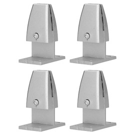 Kuuleyn Desk Divider, Divider Bracket, Desk Privacy Screen, 4 Pieces Desk Divider Clamp, T Type, Aluminum Alloy, Silver Desk Divider Bracket for Office