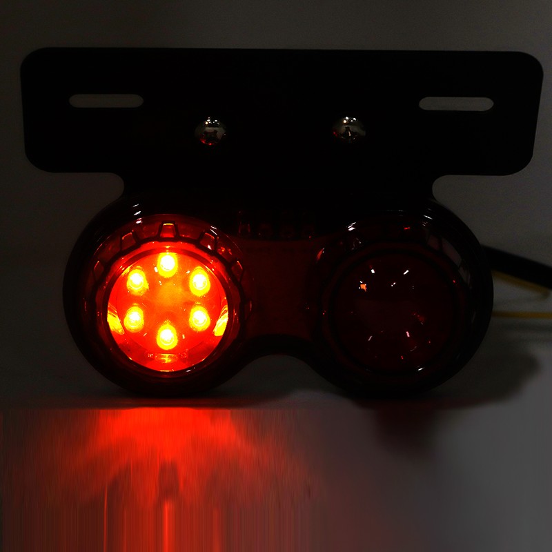 12V Round Motorcycle LED Brake Tail Light Rear Lamp Universal