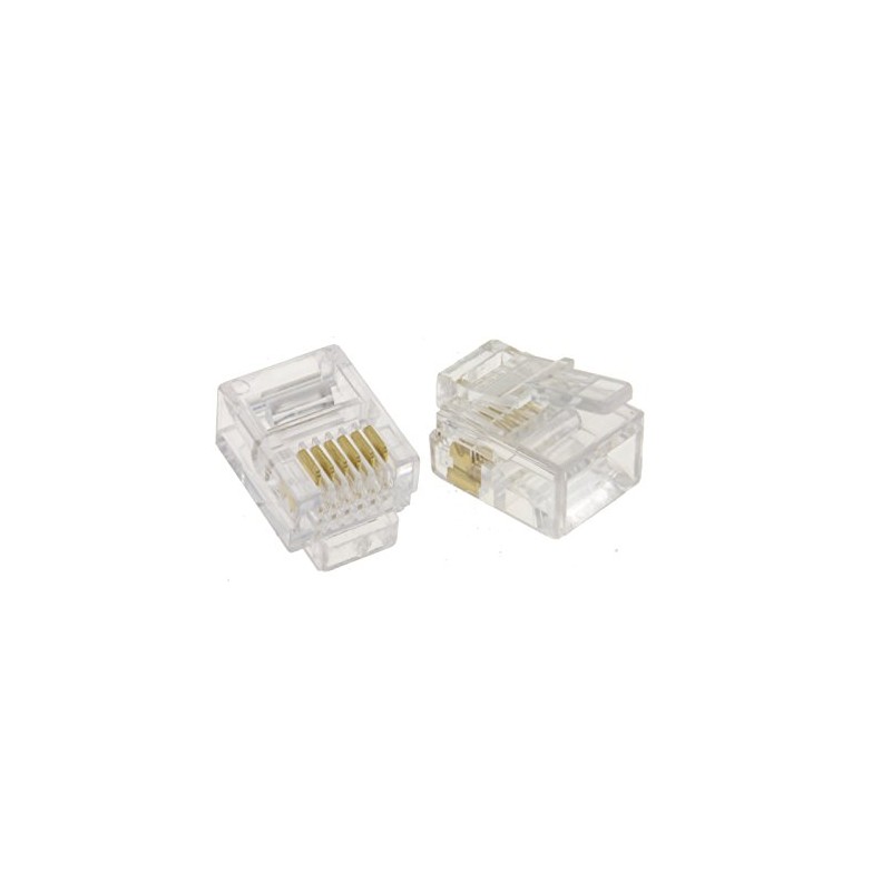 kenable RJ12 6P6C 6 Position 6 Conductor Modular Plugs Ends