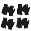 COCELERYRE 4 Pairs Winter Half Finger Gloves Warm Fingerless Gloves