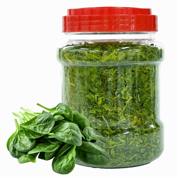 JTEDZI Dehydrated Dried Spinach Flakes, 8.8 Oz/250g Chopped Dehydrated Spinach
