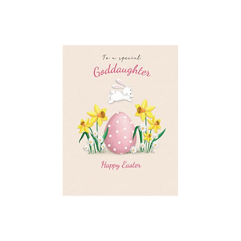 Piccadilly Greetings Easter Card Goddaughter - 8 x 6 inches