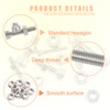 huruirui M3 Hex Socket Head Cap Screws - 304 Stainless