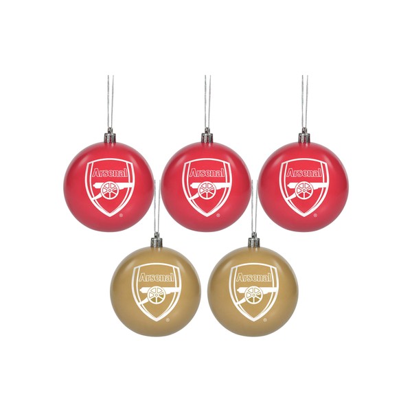 FOCO ARSENAL FC 5 PACK CREST BAUBLE WH