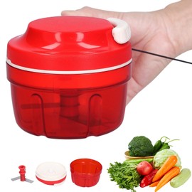 TOATELU Gemüseschneider Manuell, Multizerkleinerer, Zerkleinerer Manuell, Haushalt Kordel Zug Design Zerkleinerer Küchen, für Knoblauch Zwiebel Fleisch Gemüse