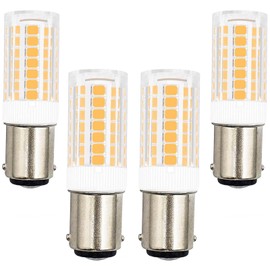 TRIJZHOU Pack of 4 B15d LED Bulbs, 4 W, Replaces 40 W Halogen Bulbs, Warm White, 220 V, 230 V, 3000 K Bulbs, Multi-Way