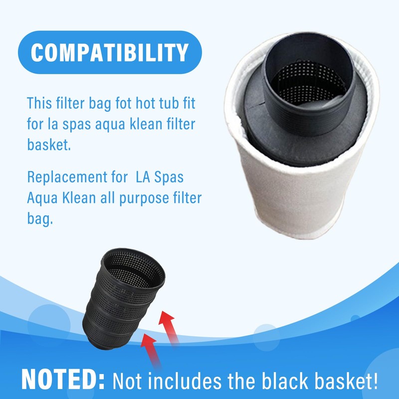 PROSOCOOL Spa Filter Bag Replacement for LA Spas Aqua Klean