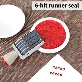 EATAKWARD 5 Digit Number Stamp,Adjustable Digit Rubber Changeable Number Stamp Numerical Stamp Multi- Functional Creative Price Tag Stamp Rotating Number Stamp Symbol Business Stamp