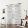 No. 918 Kaz Embroidered Retro Curves Sheer Rod Pocket Curtain