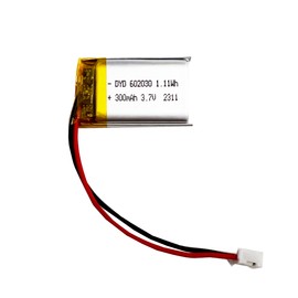 FITHOOD 602030 3.7v Battery 300mAh Lithium Polymer Rechargeable Battery with JST Connector for Household Appliances