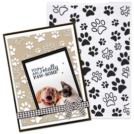 Dog Paw Print Background Plastic Embossing Folders for Card Making Pet Cat Paw Print Background Scrapbooking Plastic Template Photo Album Card Paper Handmade DIY Craft Decoration Template Molds