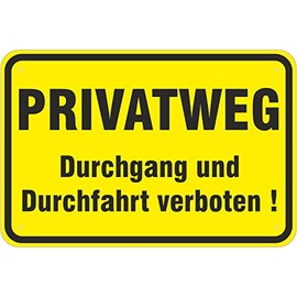 Private Way Passage and Passage Prohibited Sign 400 x 600 mm Aluminium Composite Material 3 mm Thick
