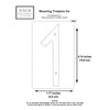 NACH Floating House Numbers, 6 inch Aluminum Black House Numbers