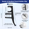 DEKELIY Hard Hat Accessory Clip Kit：3Pcs Pencil & Marker Holder