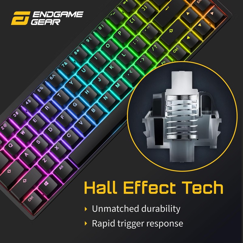ENDGAME GEAR KB65HE Gaming Keyboard, ANSI US – Hall Effect