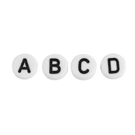 Asixxsix Cuentas con Letras, 500 Piezas de Letras del Alfabeto, Cuentas de Letras, Cuentas del Alfabeto, para Pulseras DIY