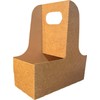 2 Cup Kraft Cardboard Beverage Carrier (Pack of 10) -