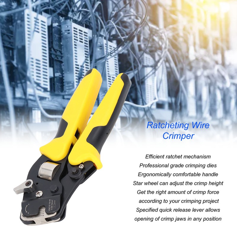 Ratcheting Wire Crimper Self Adjusting E Tube Manual Multifunction Crimping