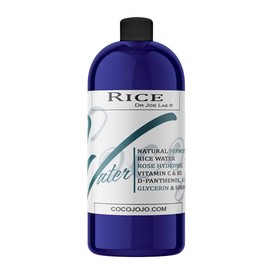 Mezcla de crecimiento de agua de arroz – Tóner nutritivo de agua de arroz con hidrosol rosa, esencia de cara de aloe vera y cuero cabelludo, extracto 