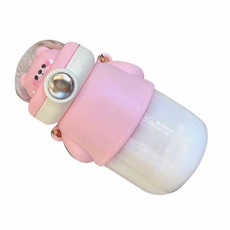 Water Bottle 620ML Large Capacity Cute Bear Shape Portable Plastic