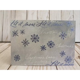 Pine Hollow Let It Snow Christmas Card Wishing You A Happy Holiday Season Snowflakes New