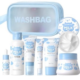 Set De Cuidado De La Piel Con Leche Para Nias - 8 Sets Y Kits Para Adolescentes - Kit Para Mujeres, Nios Y Adolescentes Con Limpiador, Tnico,...      
