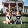 cyeollo 2pack Dog Tuxedo Wedding Bandana Costume for Small Dogs