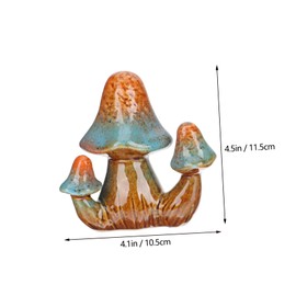 MERRYHAPY 2pcs Mushroom Figure Mushroom Statue Fairy Plants Stakes Ceramic Garden Mushrooms Fairy Gardens Mushroom Out Door Decor Garden Ceramic Mushroom Ceramics Miniature Child Props