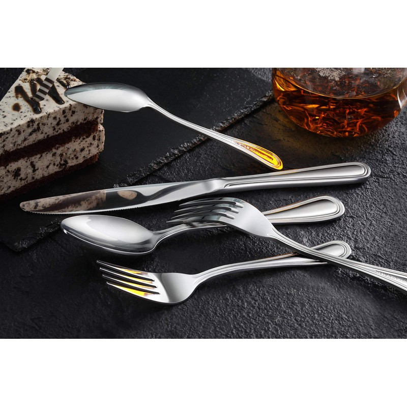 New Star Foodservice 58864 Slimline Pattern, 18/0 Stainless Steel, 36-Piece