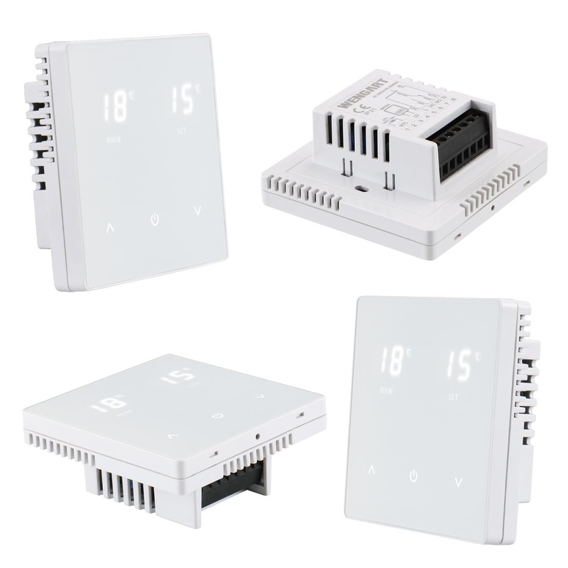 Wengart Heating Thermostats WG818,Touch Button AC230V 10A for Water Radiant