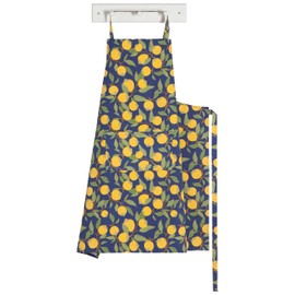 Now Designs Lemons Oversized Mightly Apron, W38 x L38 inches, Lemons, W38 x L38