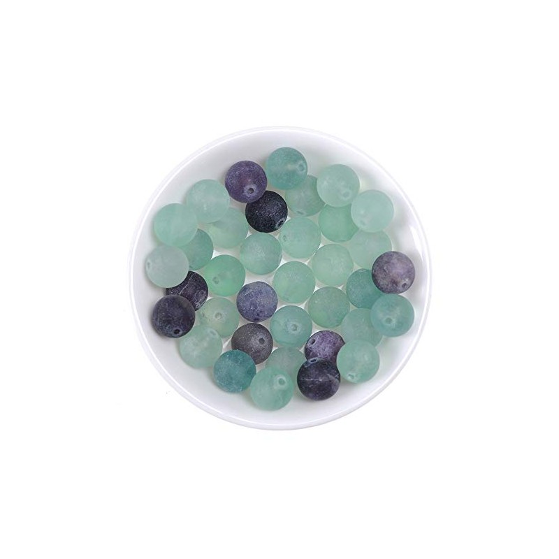 Natural Stone Beads 8mm Matte Fluorite Beads Gemstone Beads Round