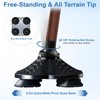 KingPavonini Walking Cane for Men Women Stability, Free Standing Foldable