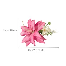 2Pcs Bohemian Flower Hair Clips Artificial Tropical Flower Hair Clip Hawaiian Flower Hairpin Hair Style Accessories for Women Girls Wedding Party Holiday