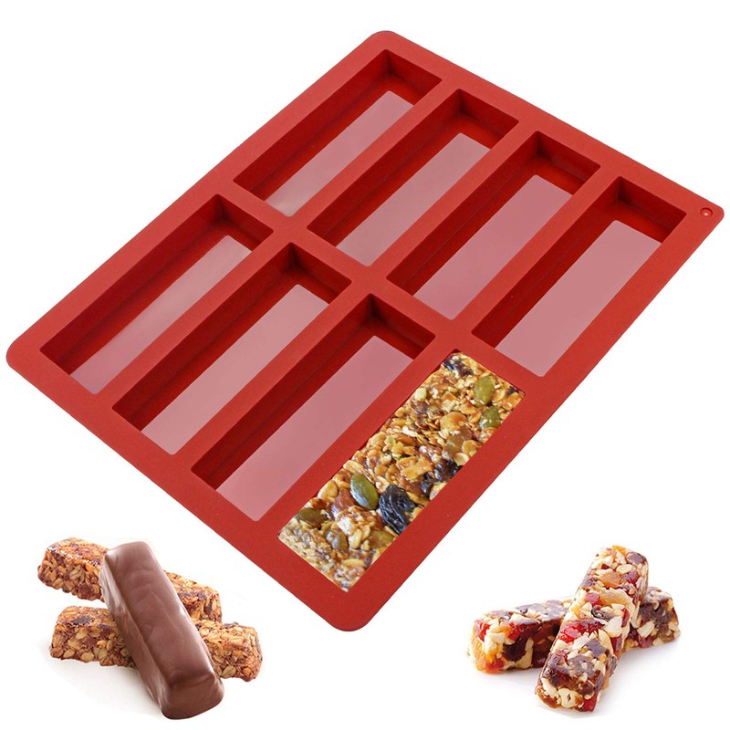 Webake Chocolate Molds Silicone Bar Mold for Granola Cereal Energy
