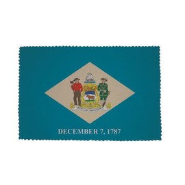 U24 Brillenputztuch Delaware Fahne Flagge Glasreinigungstuch Microfasertuch