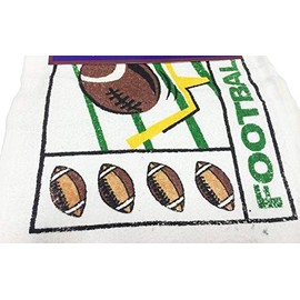 Atlas 48-Pack Yellow/Orange Stripe Bar Mops 16x19 Full Terry Towels White 100% Cotton 28Oz Eco-Friendly