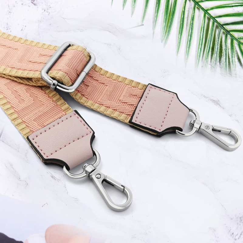 Bag Straps for Changing Silver Carabiner Adjustable Shoulder Strap for
