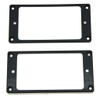 KAISH 2pcs Black Humbucker Pickup Ring Curved Bottom Fame for