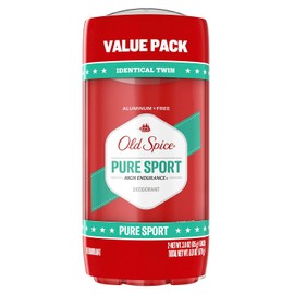 Old Spice Aluminum Free Deodorant For Men, High Endurance, 24/7 Sweat Defense & Odor Protection, 24/7 Freshness & Lasting Scent, Pure Sport Scent, 3.0 oz (Pack of 2)
