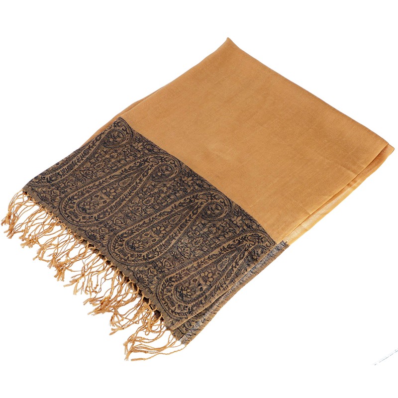 GURU SHOP Pashmina Viscose Scarf, Indian Stole with Paisley Pattern,
