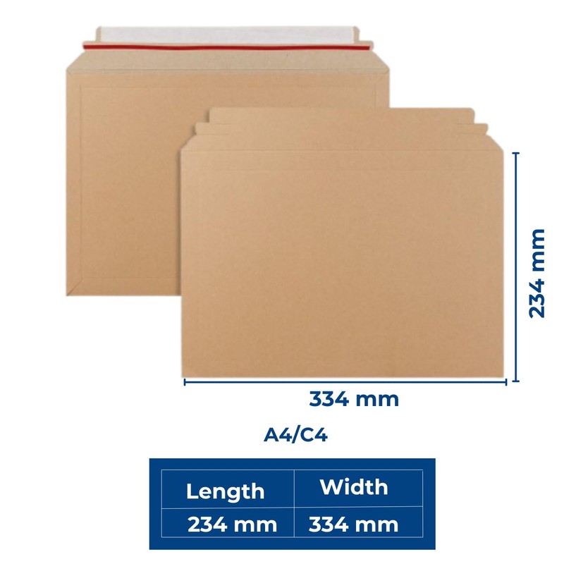 AKAR A4/C4-234x334mm -[ Pack of 10 ] Strong Rigid Cardboard