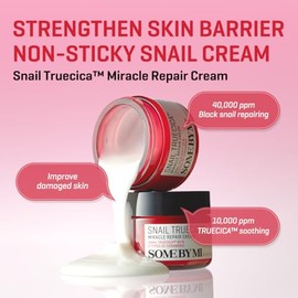 SOME BY MI Caracol Truecica Miracle Repair Cream - 2.02 onzas, 2.0 fl oz - Hecho de mucina de caracol para piel sensible - Hidratante facial de repara