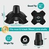 EVENABLY Heavy Duty Quad Cane Tip with Metal Insert -